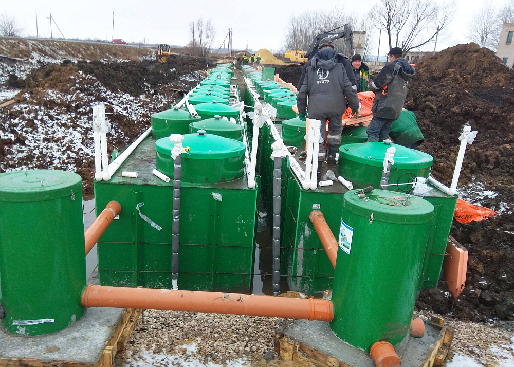 Хозяйственно-бытовой сток - 200м3 в сутки, коммунальные очистные сооружения поселка, п. Сапожок, Рязанская обл.